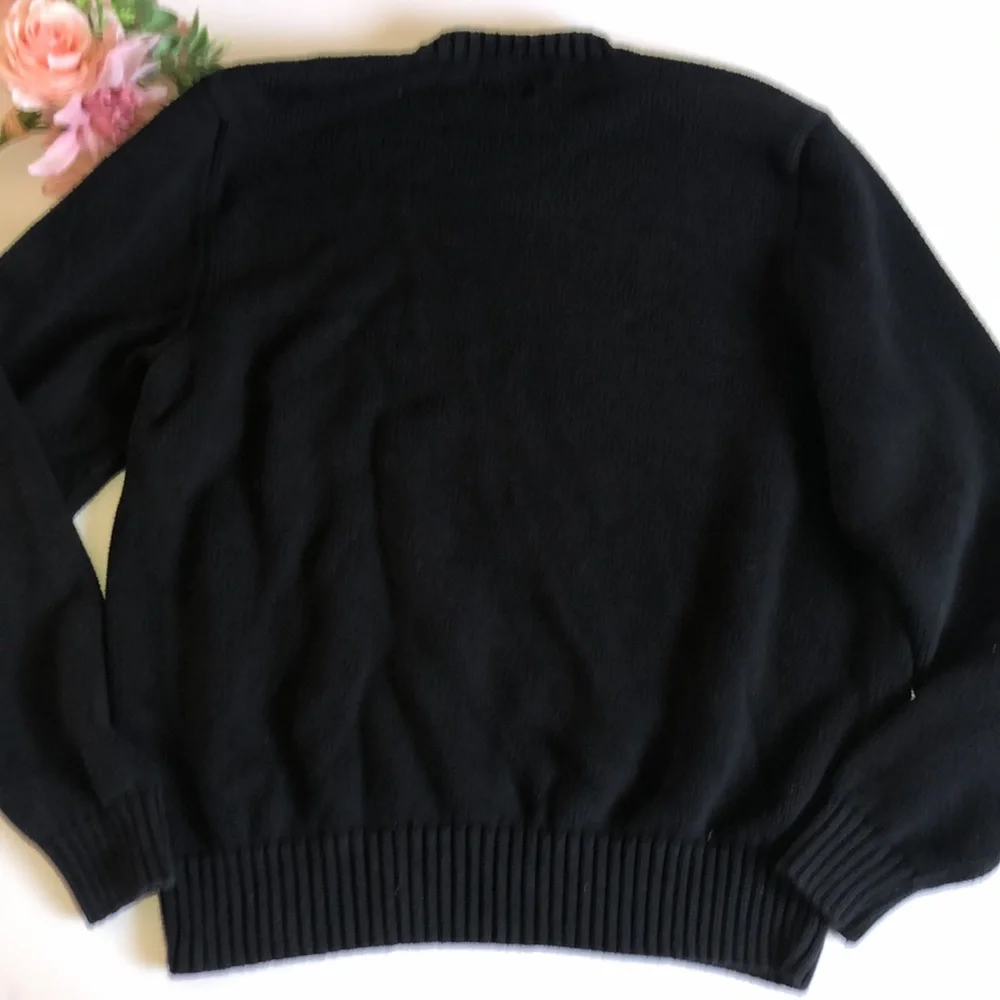 Polo Ralph Lauren Black Crewneck Sweater XL Ralph Lauren Cotton Basic Sweater